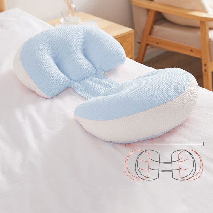 Preggybelt Pillows Blue White U-shaped abdominal Support Pregnancy Pillow